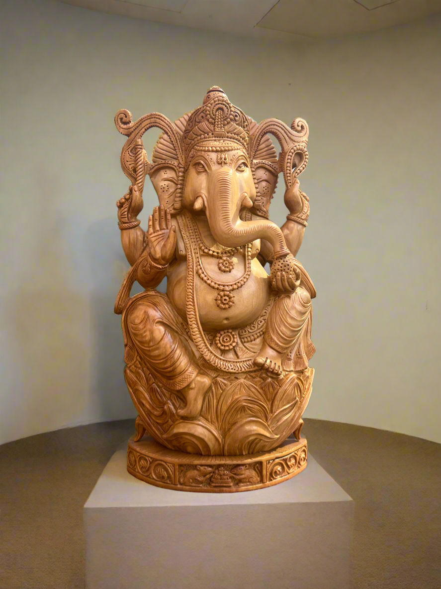 Sandalwood 10” inches Ganesha Statue