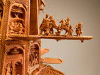 Sandalwood fine Carved Art Piece Rajasthani Lady