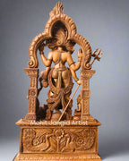 Sandalwood Carved Dancing Shiva Statue