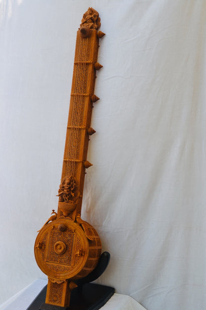 Sandalwood Carved Sitar "The Royal Veena"