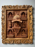 Sandalwood Carved BUDDHA Wall Hanging JHAROKHA Decorative Piece