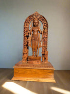 3ft Sandalwood Ram Lalla Statue — Replica of Ayodhya Ram Lalla Idol