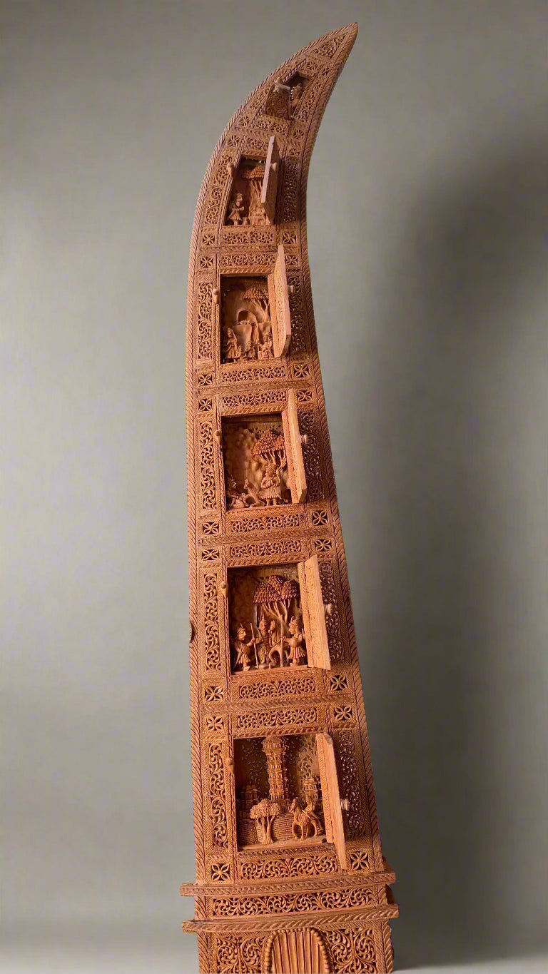 Sandalwood Carving Maharana Pratap Talwar Sword