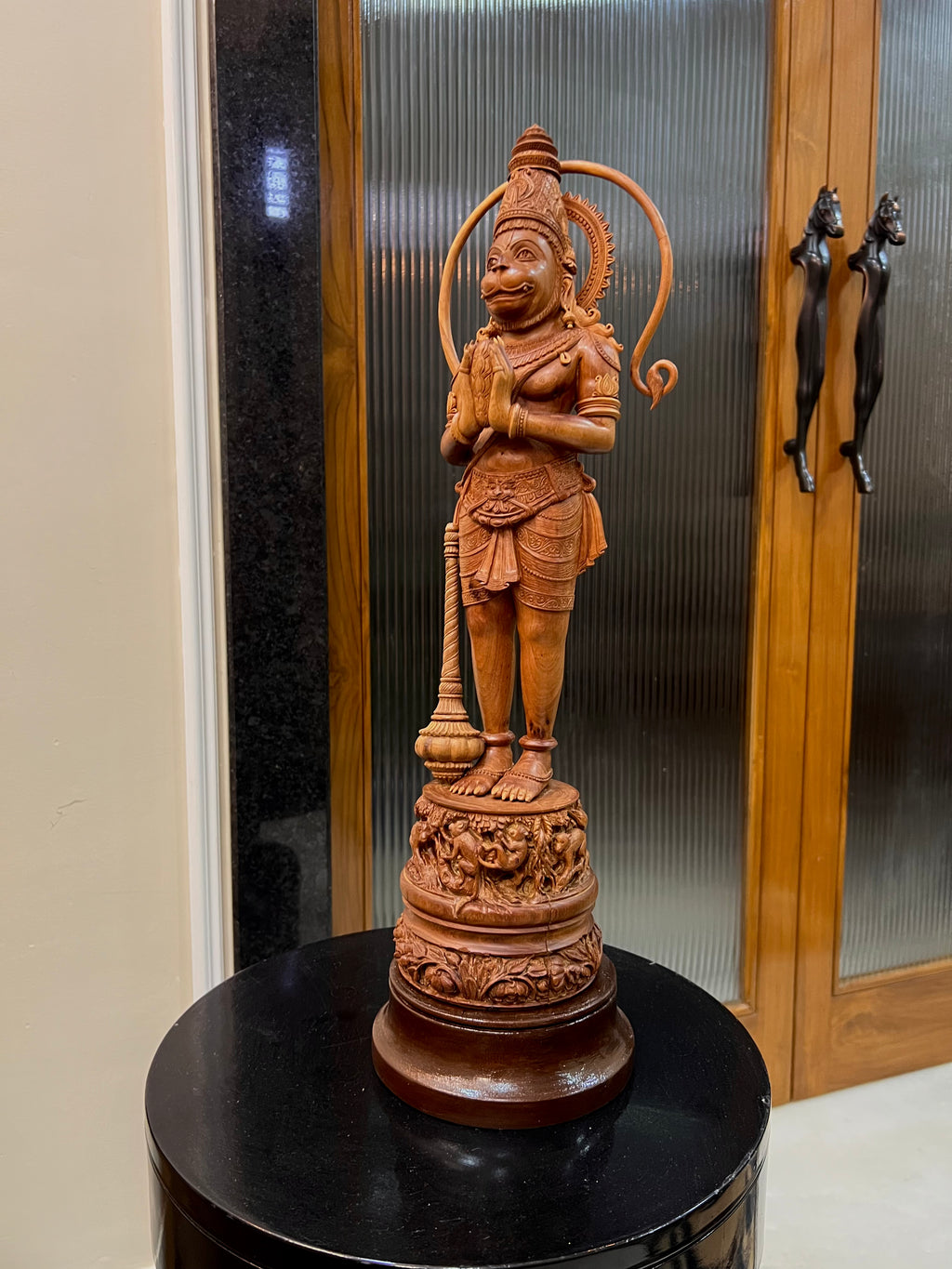 Sandalwood Lord Hanuman Standing Statue