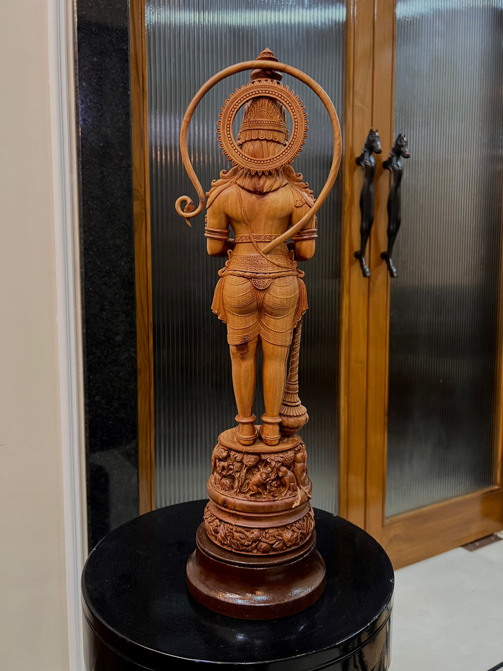 Sandalwood Lord Hanuman Standing Statue