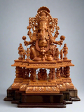 Sandalwood GANESH DARBAR Statue