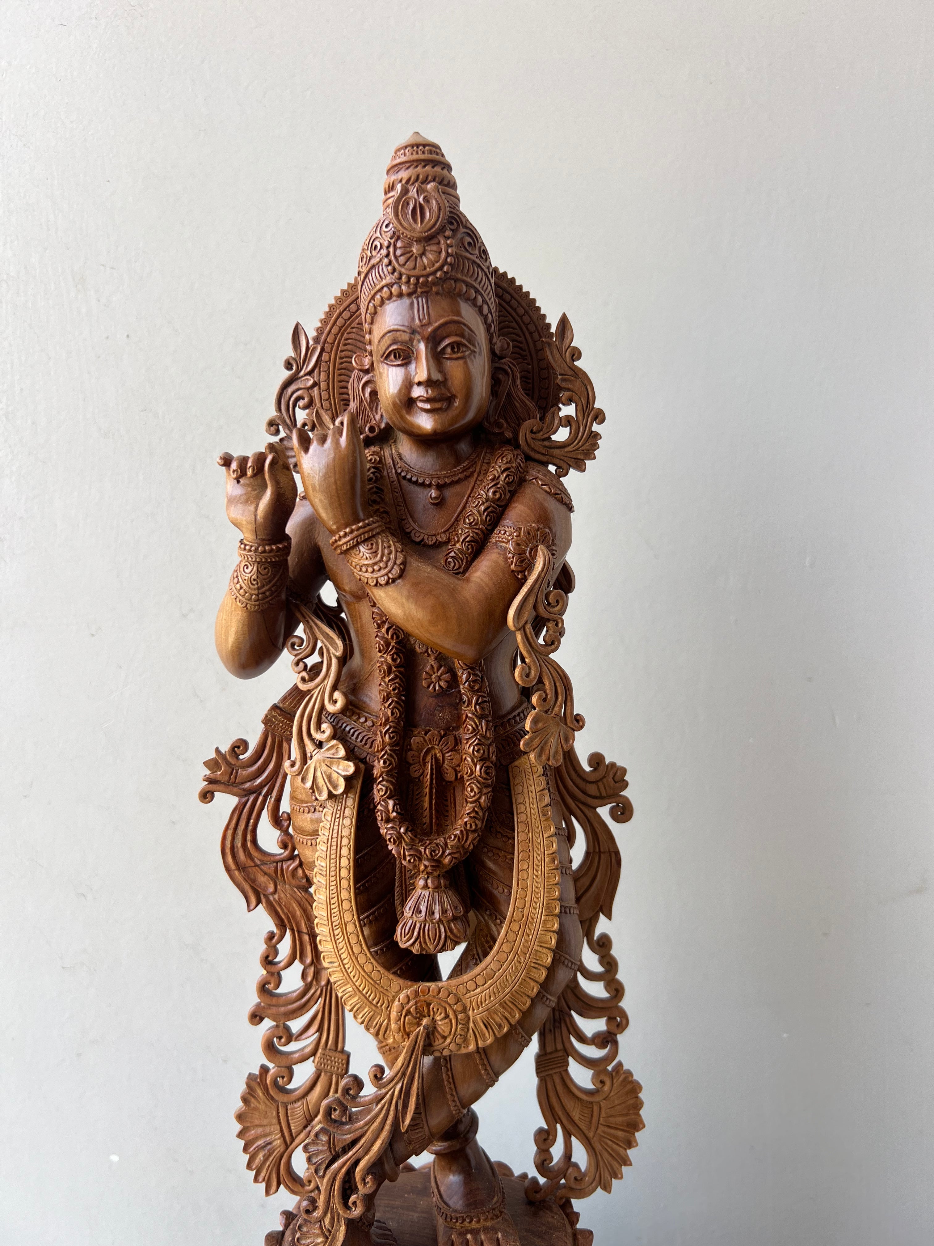 Sandalwood Venugopal – Lord Krishna Playing Flute 15"