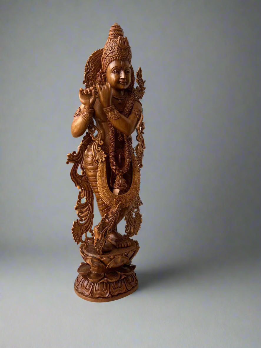 Sandalwood Venugopal – Lord Krishna Playing Flute 15"