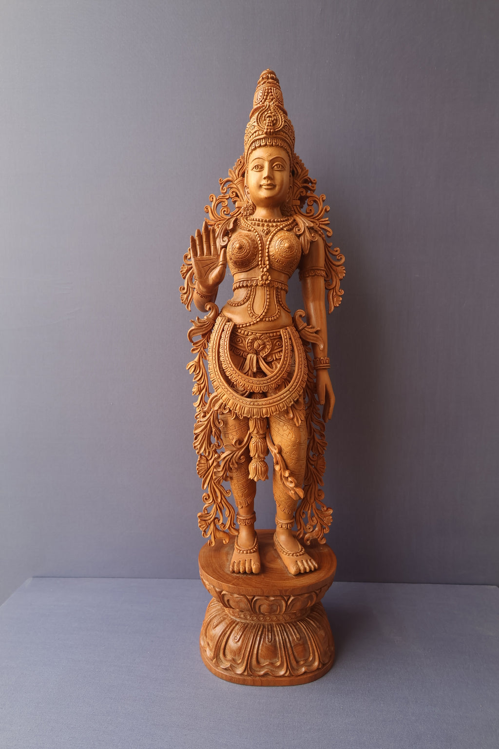 Sandalwood Carved Parwati Statue