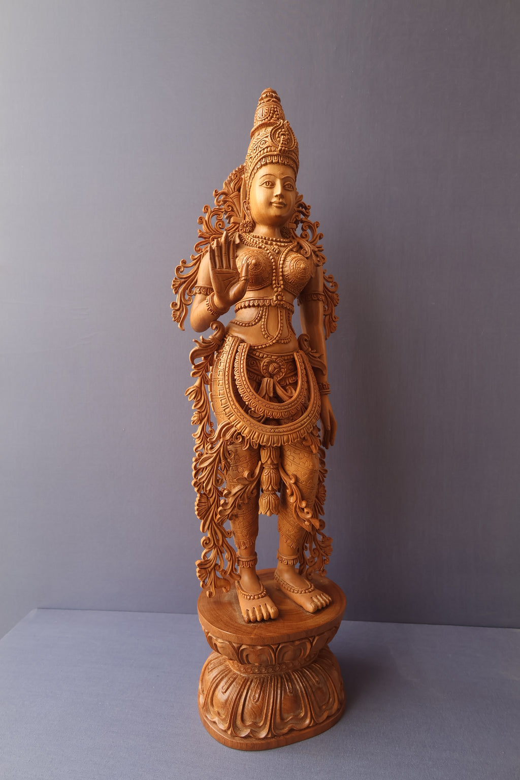 Sandalwood Carved Parwati Statue