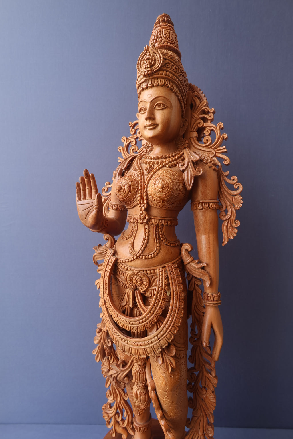 Sandalwood Carved Parwati Statue