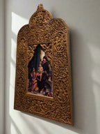 Sandalwood Rare Hand Carved Mirror Frame wall hanging artwork