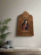 Sandalwood Rare Hand Carved Mirror Frame wall hanging artwork