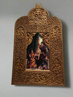 Sandalwood Rare Hand Carved Mirror Frame wall hanging artwork