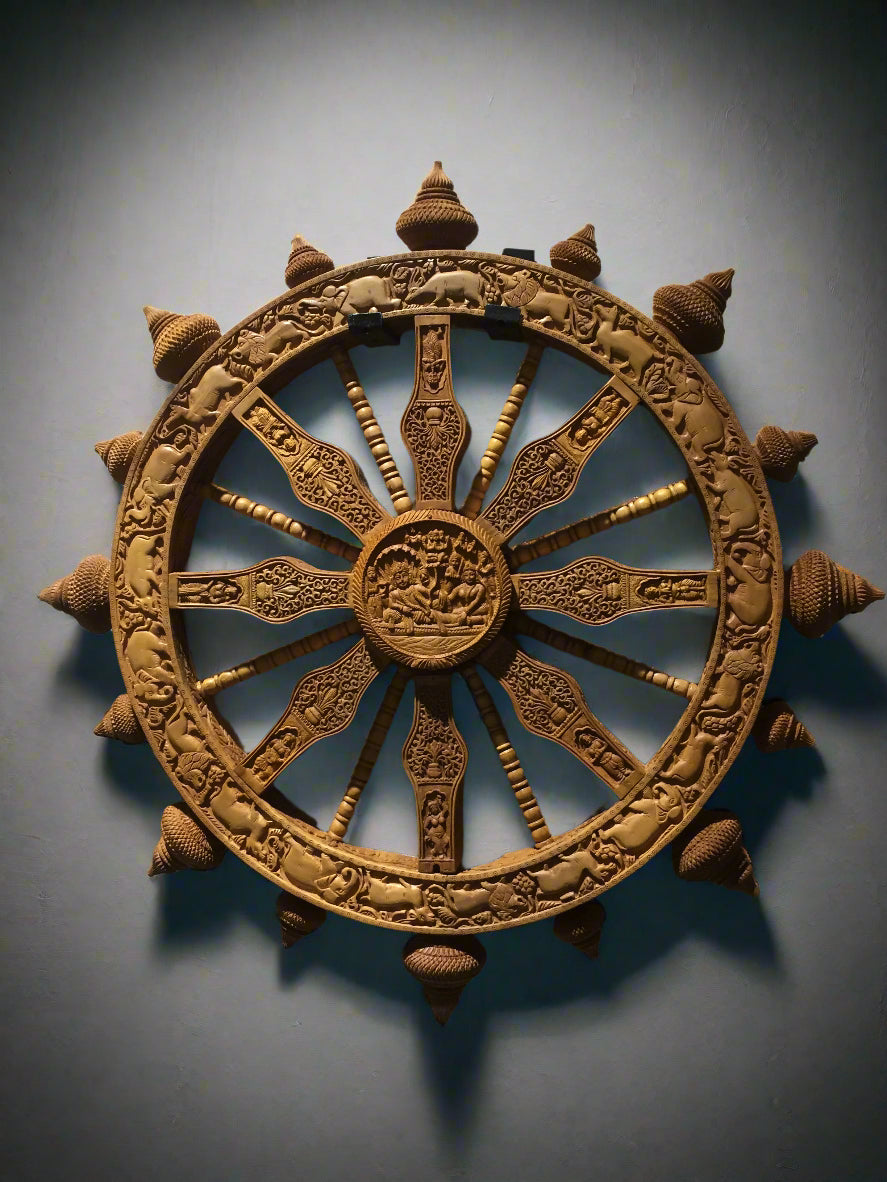 Sandalwood Dharam CHAKRA Rare Wall Hanging Artwork