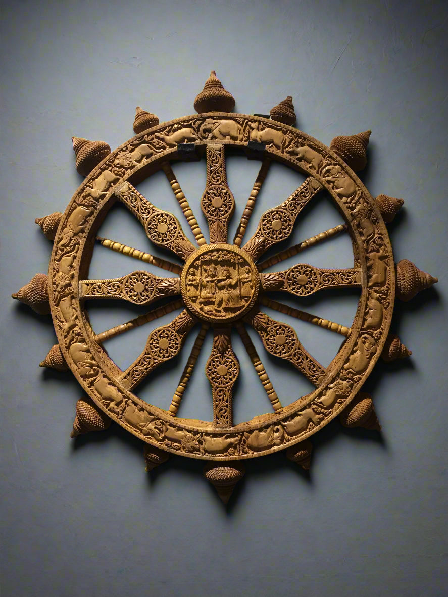 Sandalwood Dharam CHAKRA Rare Wall Hanging Artwork