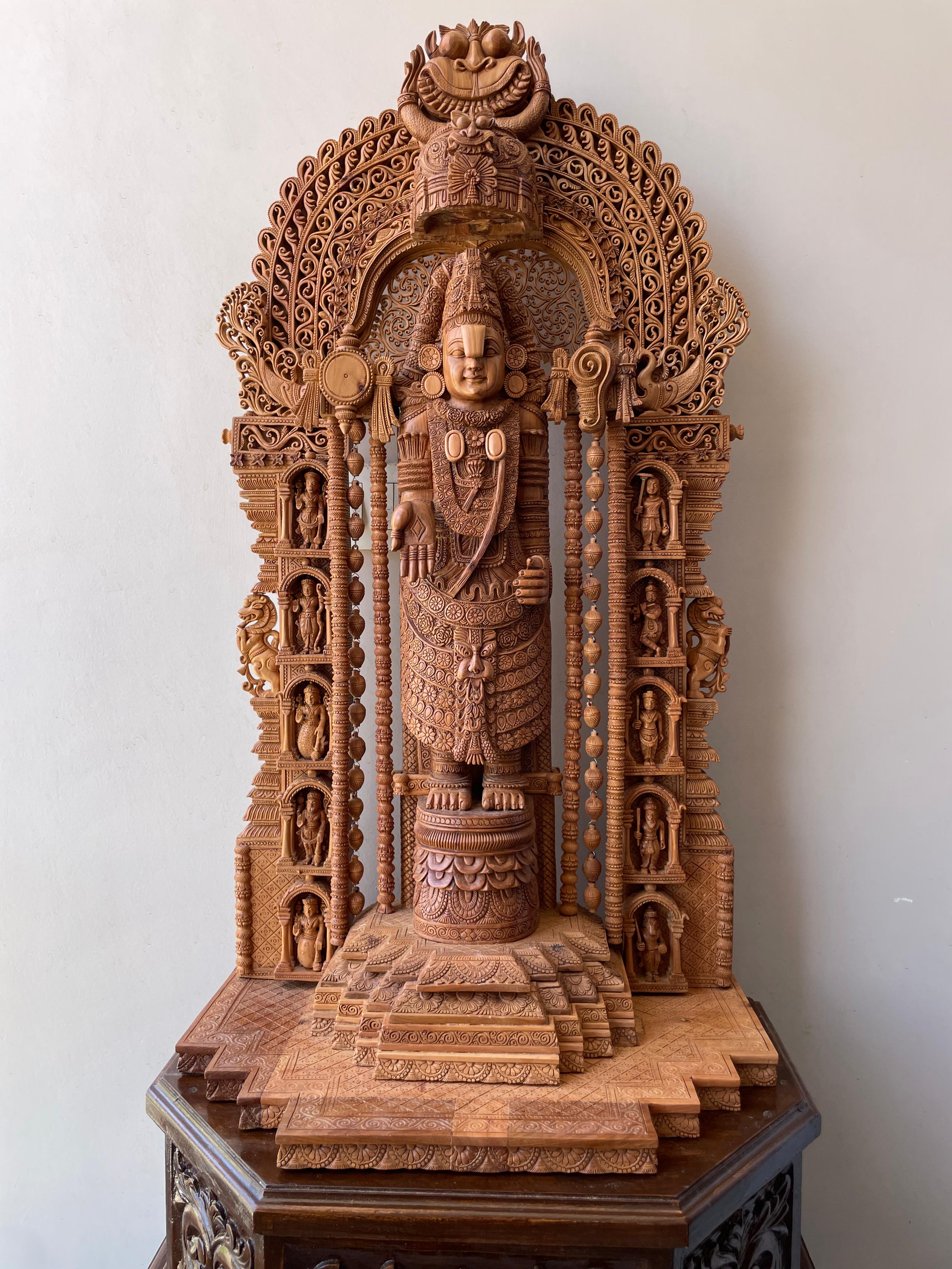 Sandalwood Tirupati Masterpiece - Malji Arts