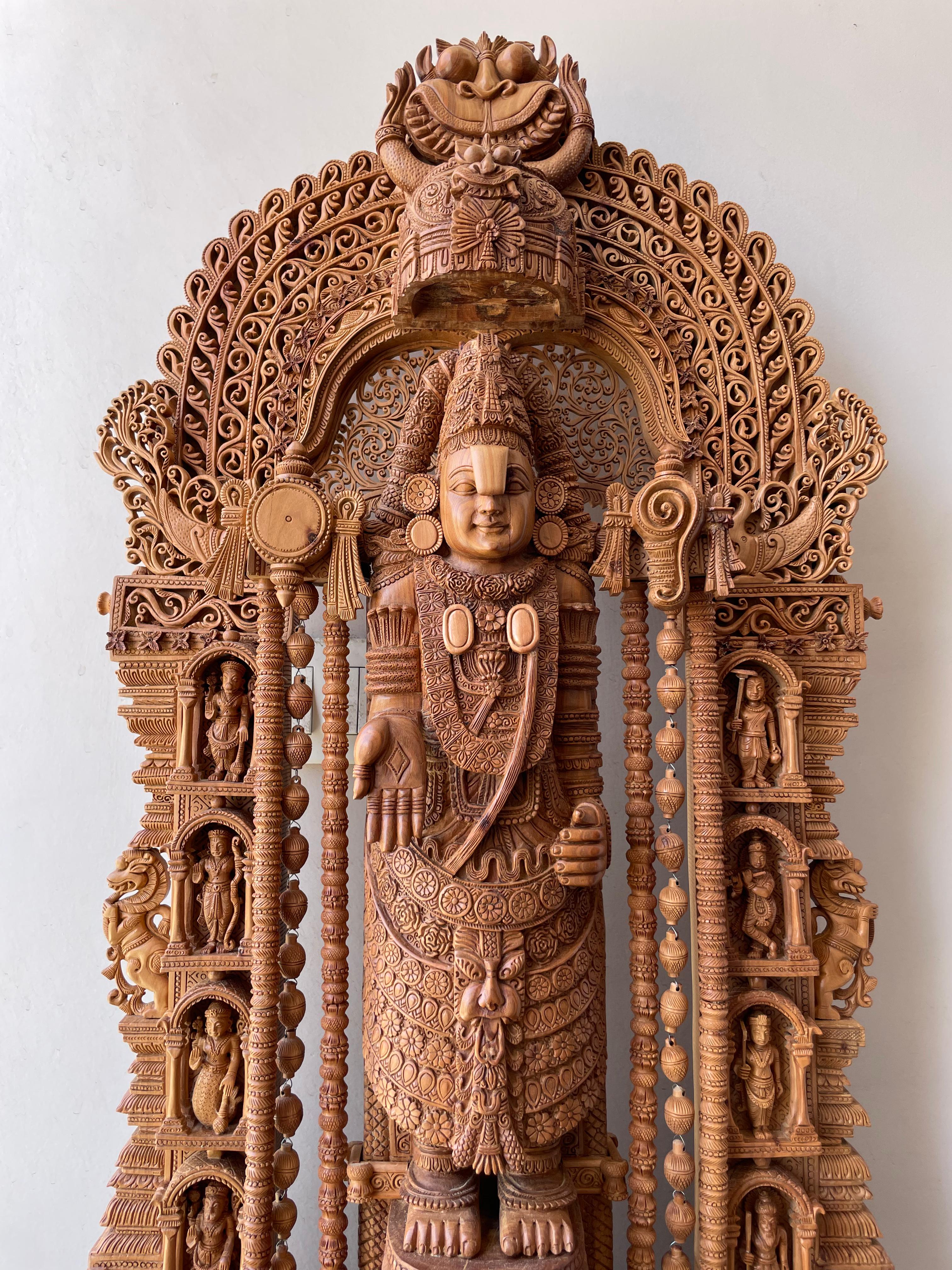 Sandalwood Tirupati Masterpiece - Malji Arts