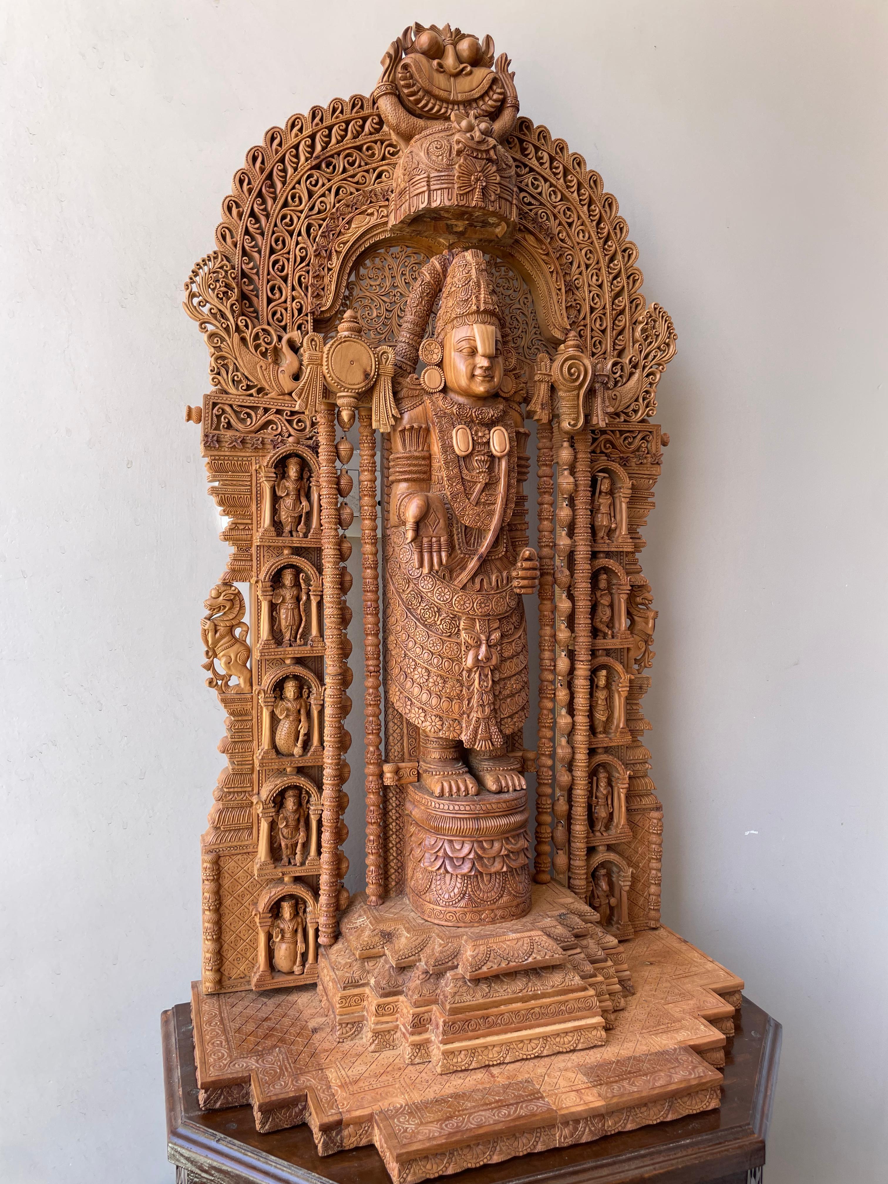 Sandalwood Tirupati Masterpiece - Malji Arts