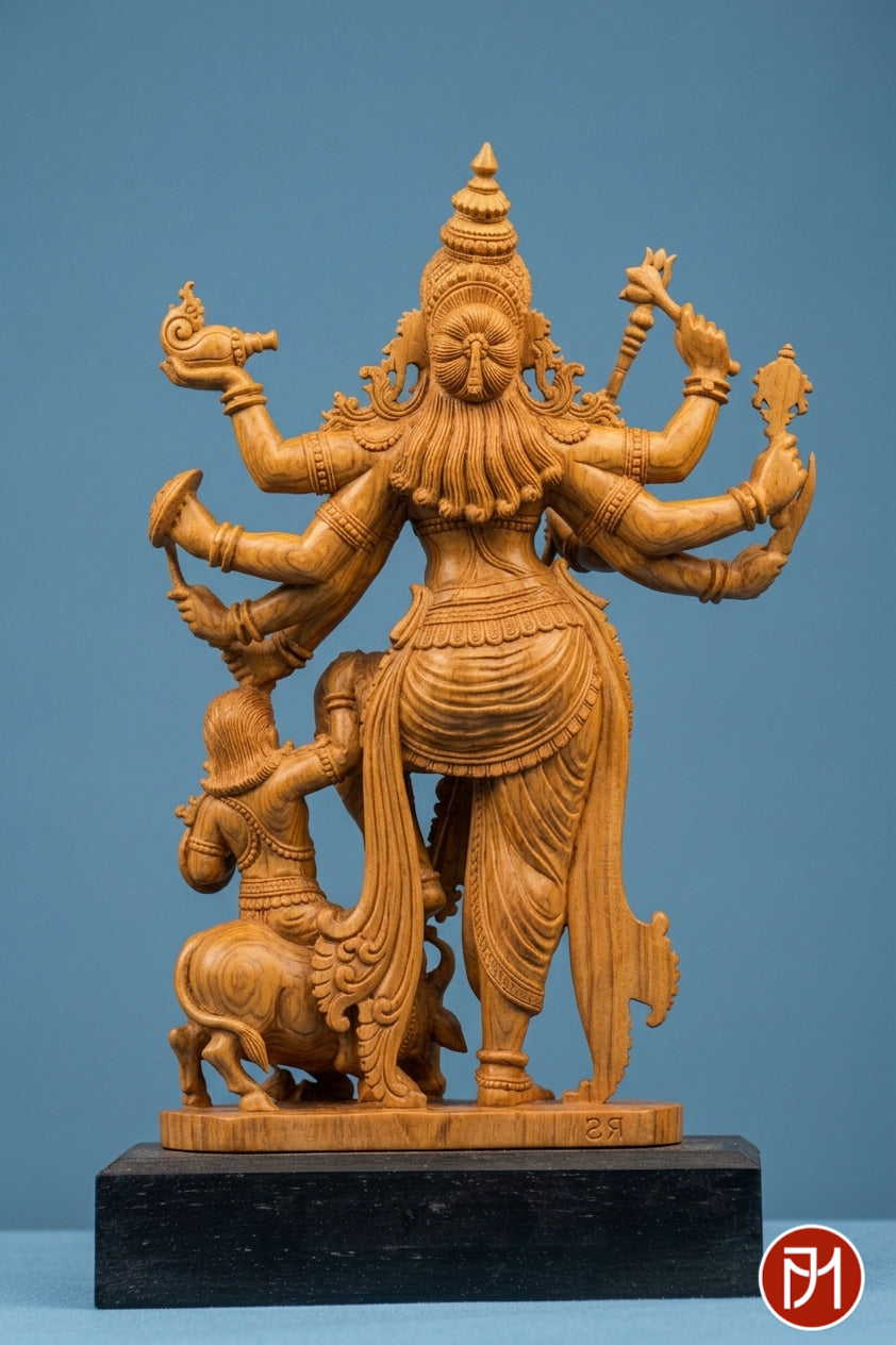 sandalwood sculpture of Durga Statue