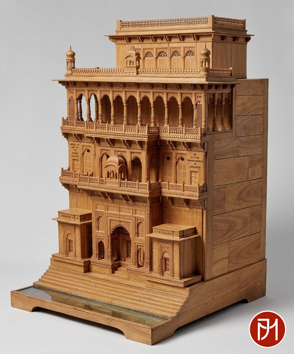 Recreation of Sandalwood Ramnagar Palace workbox