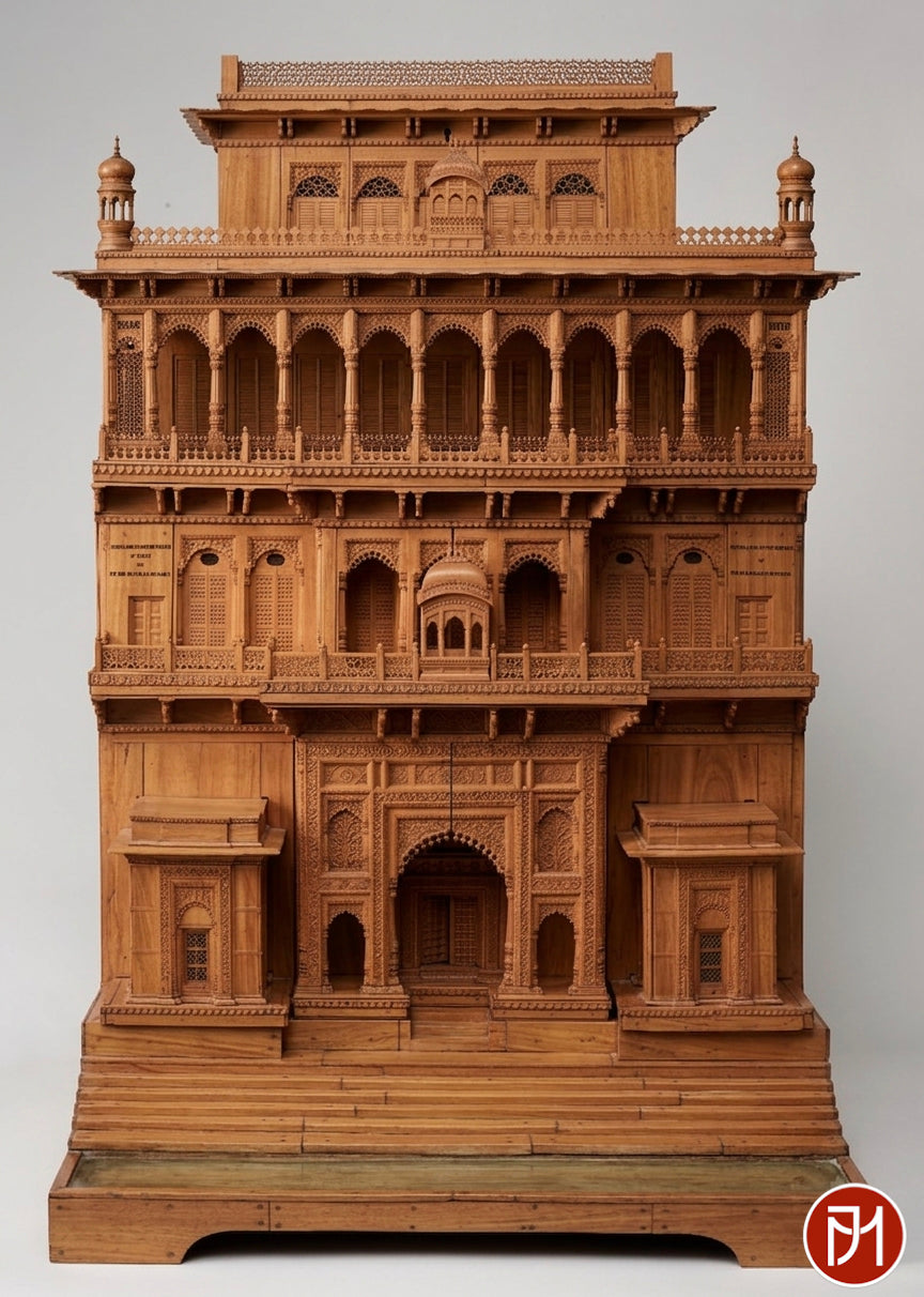 Recreation of Sandalwood Ramnagar Palace workbox